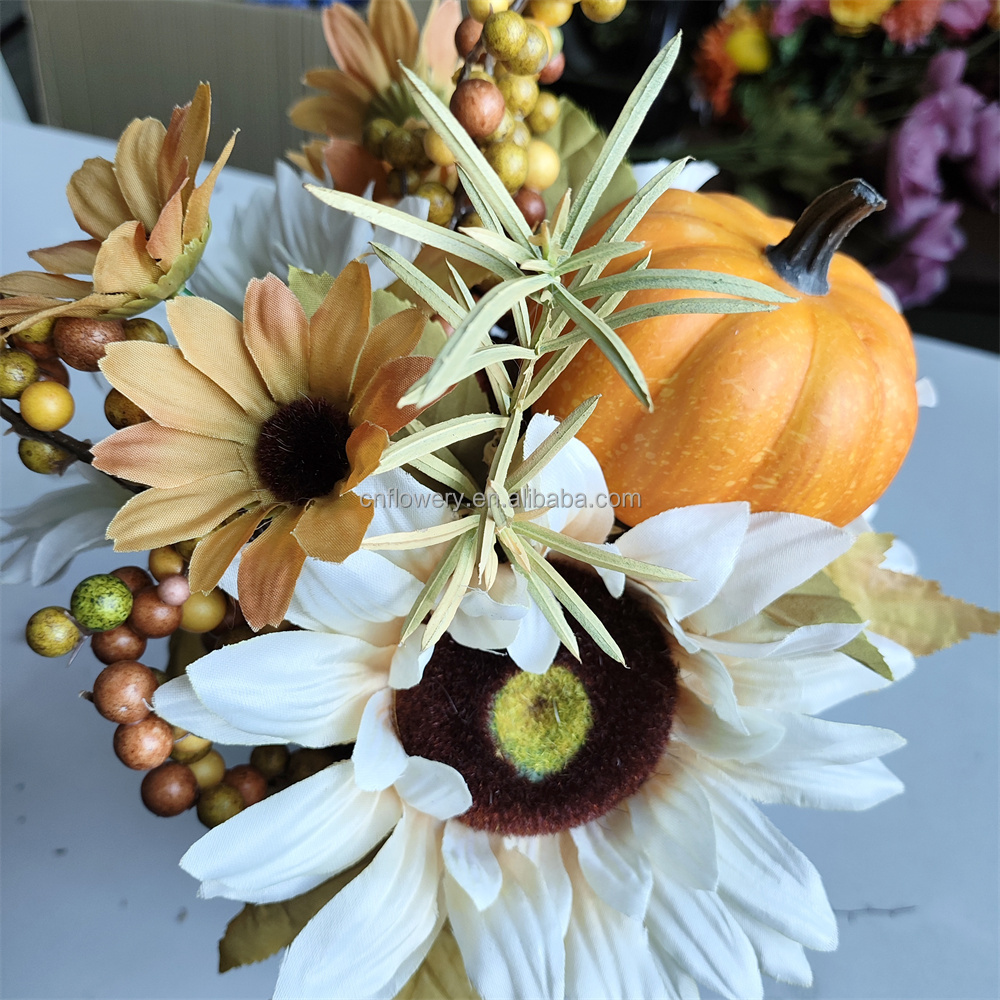 CNF-2401120C Wholesale Faux Flowers Modern Home Decor Harvest Pumpkin Artificial Flower Decoration Artificial Flowers Decoration