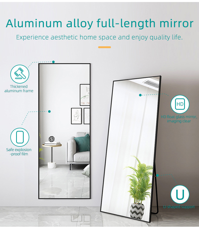 Self Adhesive Decorative Large Wall Modern Mirrors Decor Hanging Home Metal  Mirror Sticker Decor Paper