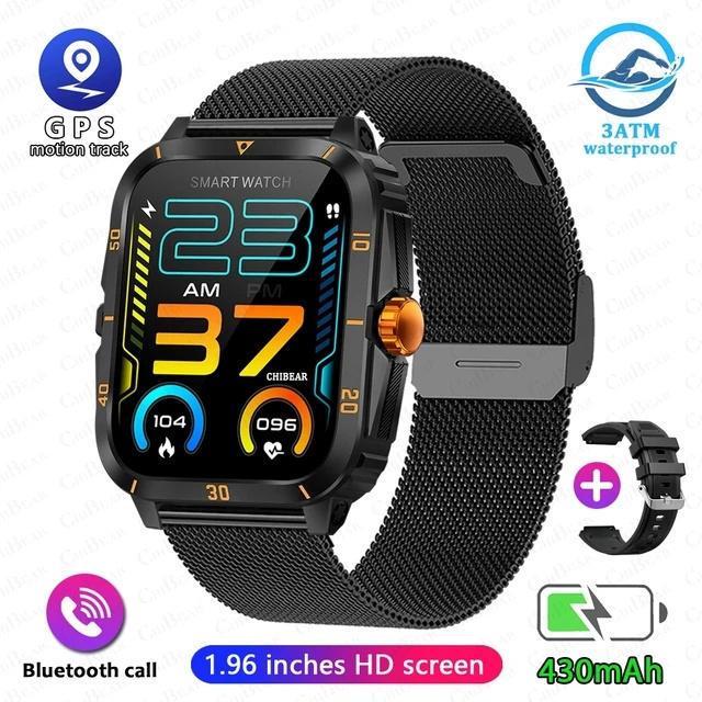 Hot Case Ip68 3ATM Waterproof Smart Watch Kt71 Blood Oxygen Blood Pressure Sleep Monitoring Smart Watch for Men