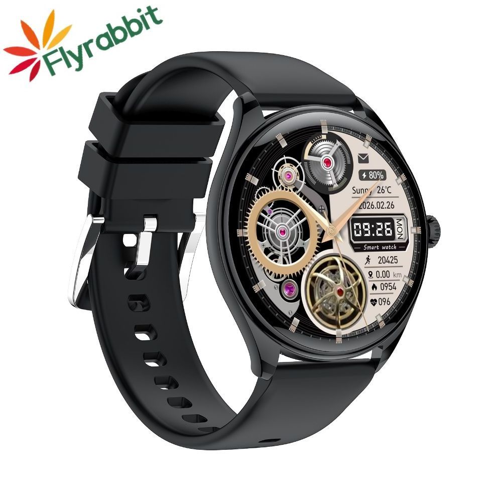 Flyrabbit Smart Watch 1.43 6.8mm ultra-thin AMOLED HD screen MT55 IP68 Waterproof Sport Smartwatch Bt Call Smart Bracelet