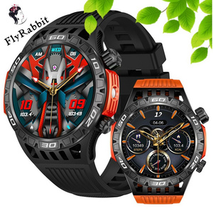 Flyrabbit New Outdoor Compass Fitness Tracker Watch For Men Smart Watch Android IOS 10M Deep Waterproof Sport SmartWatch 2024