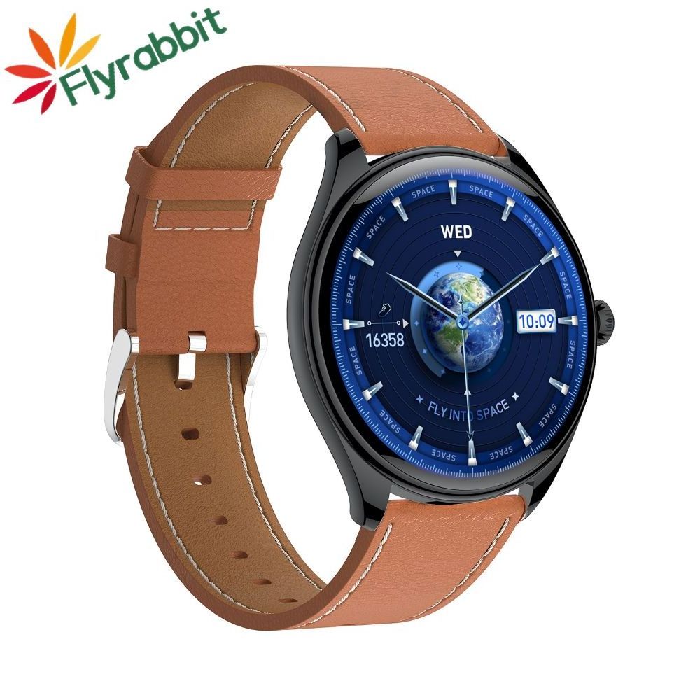 Flyrabbit Smart Watch 1.43 6.8mm ultra-thin AMOLED HD screen MT55 IP68 Waterproof Sport Smartwatch Bt Call Smart Bracelet