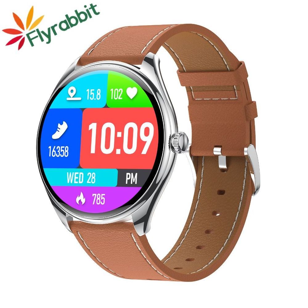 Flyrabbit Smart Watch 1.43 6.8mm ultra-thin AMOLED HD screen MT55 IP68 Waterproof Sport Smartwatch Bt Call Smart Bracelet