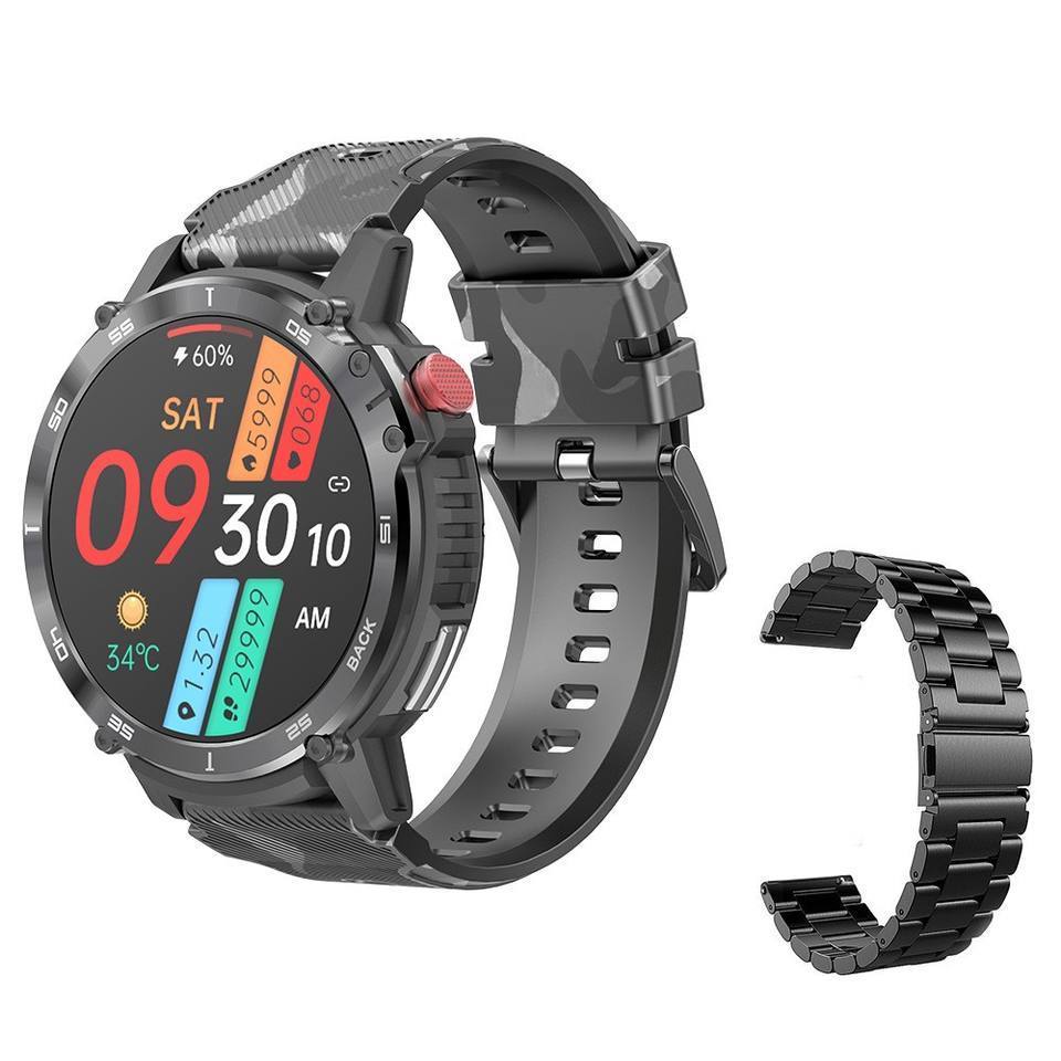 New 1.6 Inch FC22 BT Call Swimming Sport 4GB Music smart watch Men 400mAh Battery C22 3 ATM waterproof smartwatch 2024