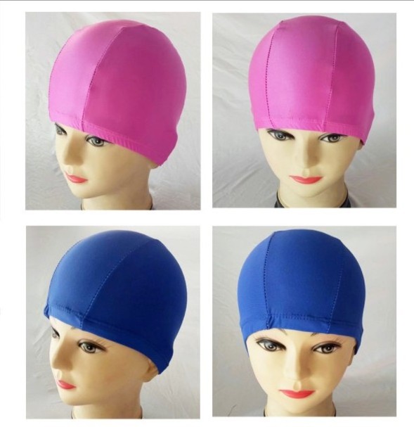 One Size Fabric Protect Ears Long Hair Sports Swim Pool Swimming Cap Hat / Swim Shower Cap / Adult Bathing Caps