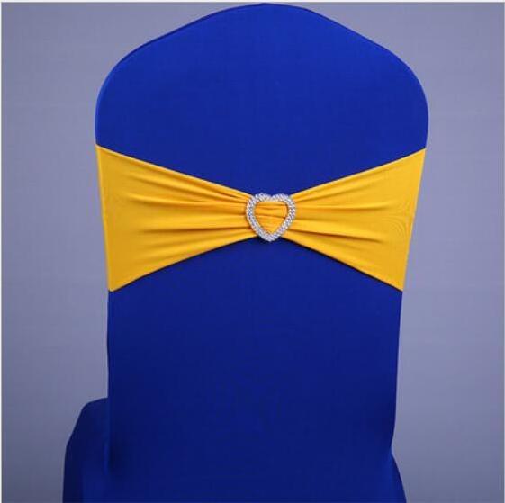 Heart shape Spandex Chair Bands  Chair Sash Stretch Dinner Banquet Chair Sash