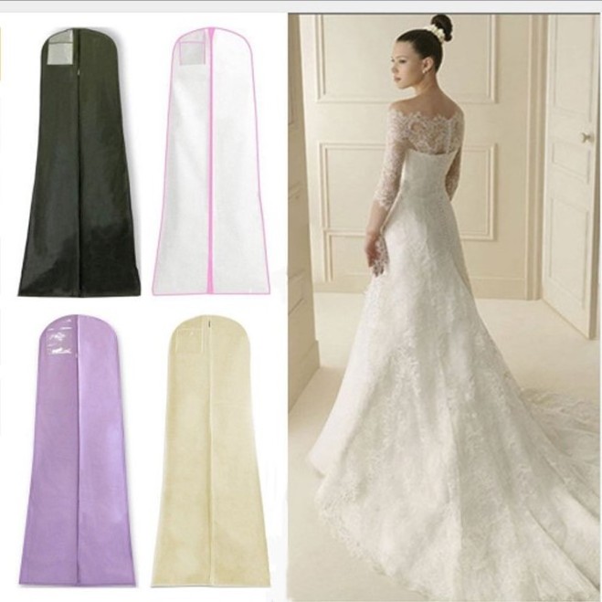 Accept Customized Logo Wedding Dress Bags / Wedding dress Dust Cover / Garment Dust Proof Cover Bags