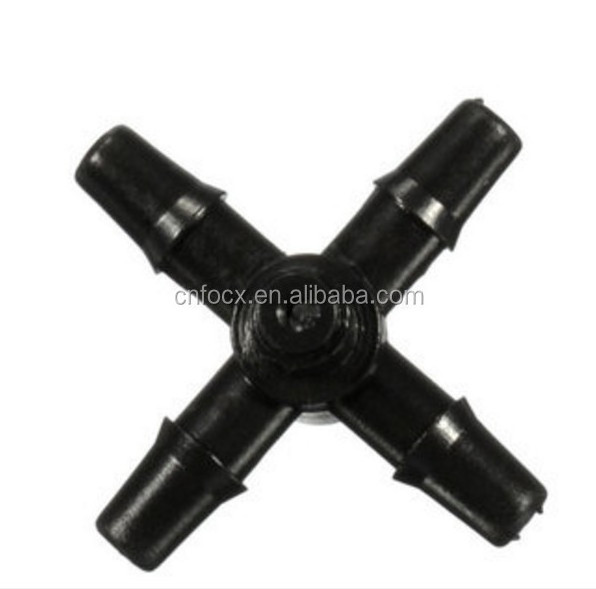 1/4 Inch 4 Way Water Segregator Garden Drip Irrigation Connectors / irrigation micro drip / 4 way drip irrigation