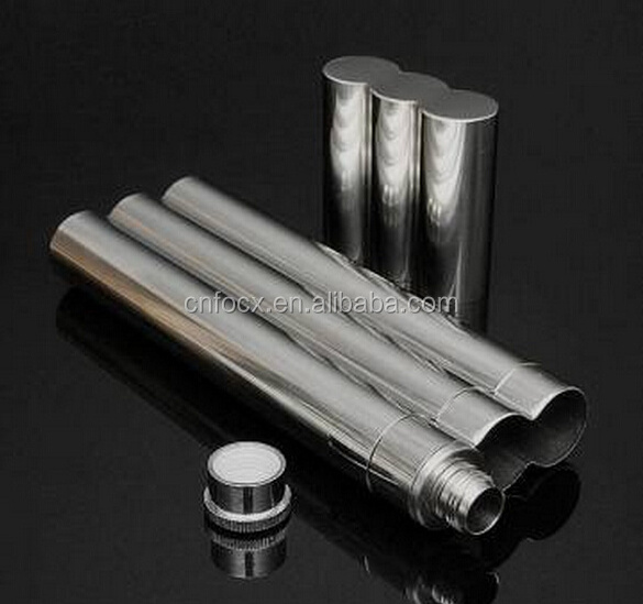 Stainless Steel Hip Flask Cigar Tube Holder / cigar box / metal cigar case