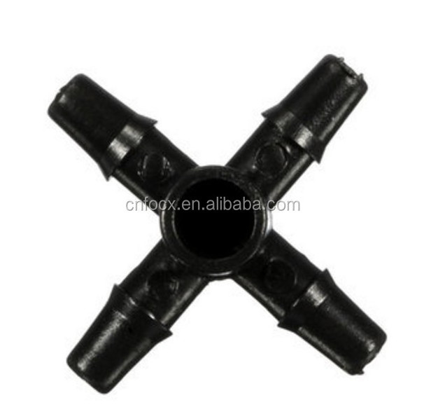 1/4 Inch 4 Way Water Segregator Garden Drip Irrigation Connectors / irrigation micro drip / 4 way drip irrigation