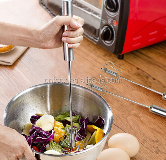 High quality stainless steel egg whisk , hand press egg whisk , hand egg beater