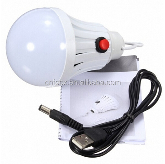 5W Portable Reading Flashlight Lamp / USB Charging LED Night Light Bulb / led mini light bulb lamp