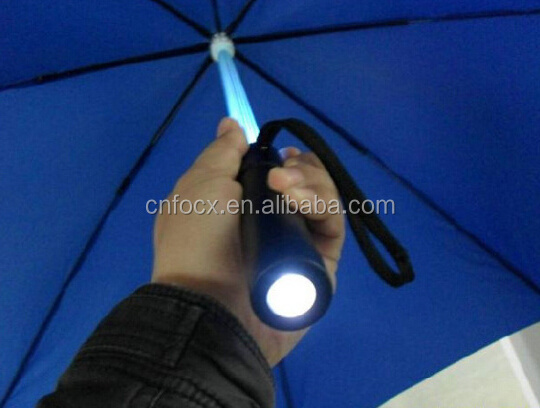 Creative stick umbrella with led light, handle led light umbrella