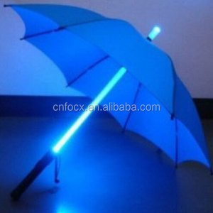 Creative stick umbrella with led light, handle led light umbrella