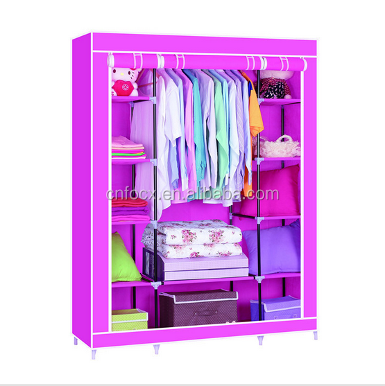 High quality multilayer portable wardrobe With store object space, folded cloth wardrobe, folding fabric wardrobe