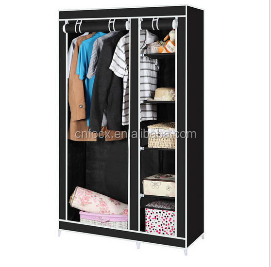 Hot sale portable wardrobe baby wardrobe portable lightweight canvas wardrobe with cheap price