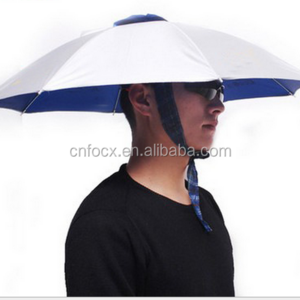 Fishing umbrella hat / ultraviolet Folding head umbrella hats / hat umbrella for fishing