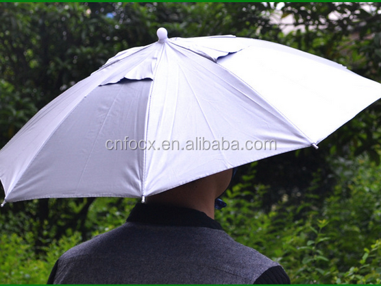 Fishing umbrella hat / ultraviolet Folding head umbrella hats / hat umbrella for fishing