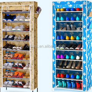 hot selling Shoe Rack Shelf Storage Closet Organizer Cabinet 10 Layer 9 Grid Dust-proof shoe cabinet