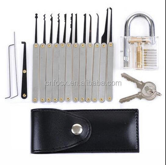 Transparent Practice Padlocks / 12pcs Unlocking Lock Pick Set Key Extractor Tool Lock Pick Tools / lock opening tool