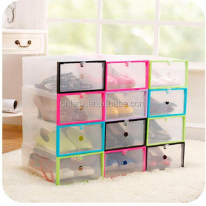 High quality transparent shoe storage box / foldable shoe case / cardboard shoe boxes