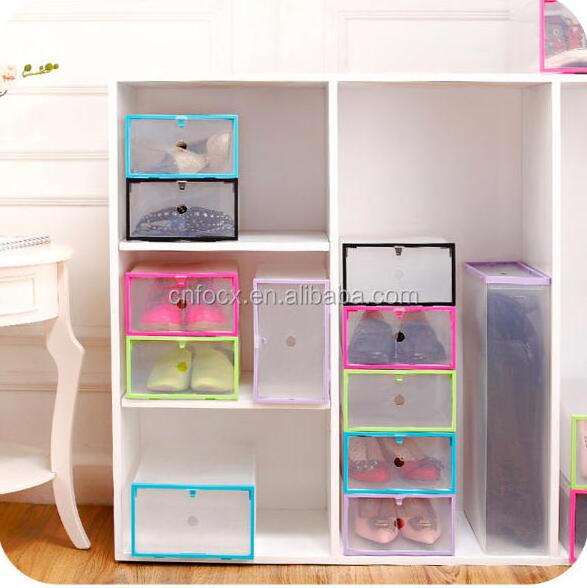 High quality transparent shoe storage box / foldable shoe case / cardboard shoe boxes