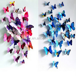 12Pcs 3D Butterfly Wall Sticker / Fridge Magnet Home Decor / removable butterfly wall stickers home decor