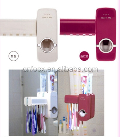 wall mount Toothpaste Dispenser Squeezer / Bathroom Brush Holder / plastic toothpaste squeezer