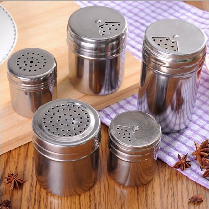 Stainless Steel Spice Shaker Empty Jar Condiment Salt Pepper Kitchen Storage / Herb Salt Pepper Spices box