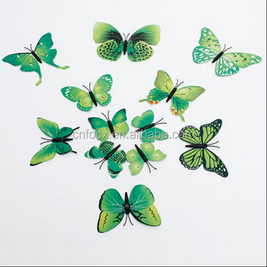 12Pcs 3D Butterfly Wall Sticker / Fridge Magnet Home Decor / removable butterfly wall stickers home decor