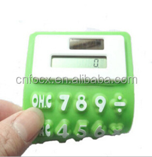 High quality flexible silicone calculator /silicone solar calculator/flexible rubber calculator