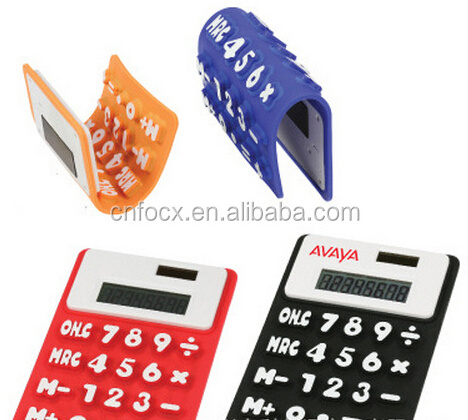 High quality flexible silicone calculator /silicone solar calculator/flexible rubber calculator