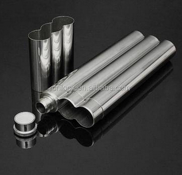 Stainless Steel Hip Flask Cigar Tube Holder / cigar box / metal cigar case