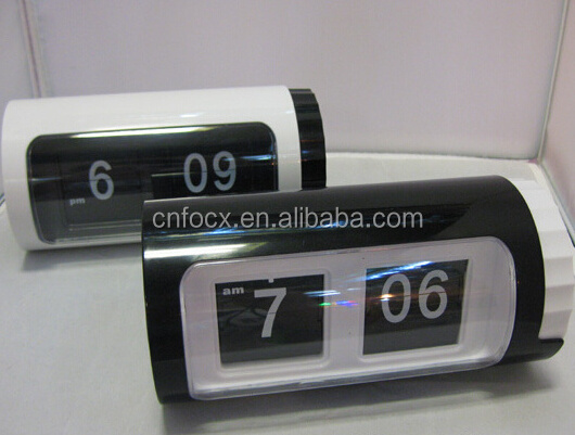 Hot sale auto flip alarm clock/ flip desk clock /auto flip calendar alarm clock