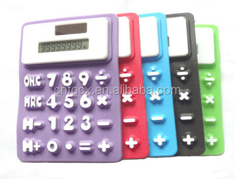 High quality flexible silicone calculator /silicone solar calculator/flexible rubber calculator