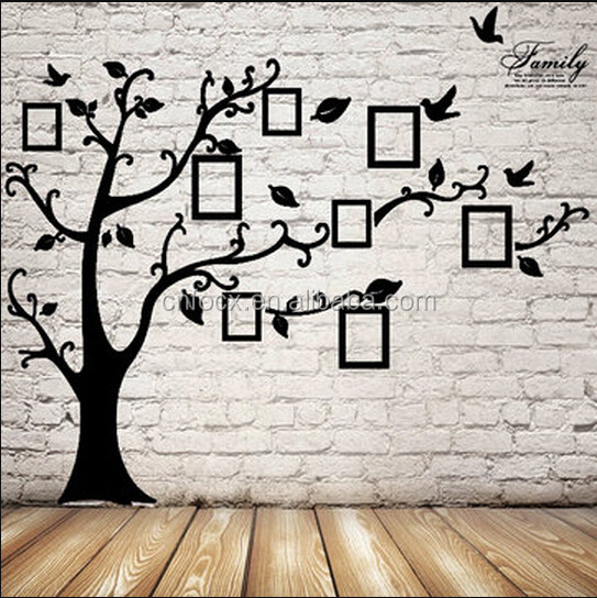 2.5M Removable Memory Tree Picture Frames Wallpaper Photo Wall Stickers / Memory Tree Wall Decals / Wallpaper sticker