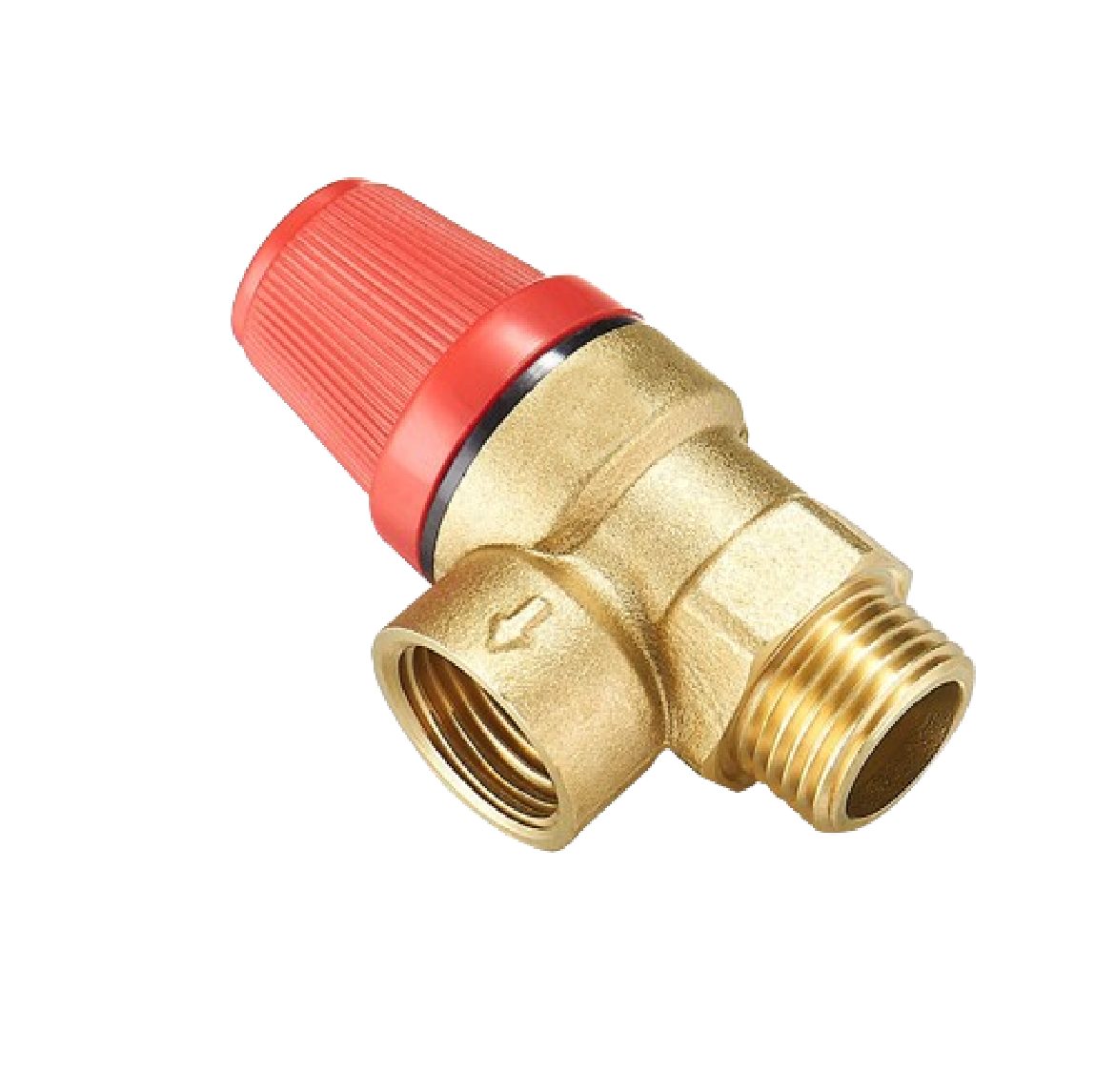 Brass valve wall-mounted boiler safety valve water heater brass drain  internal thread one-way pressure relief valve