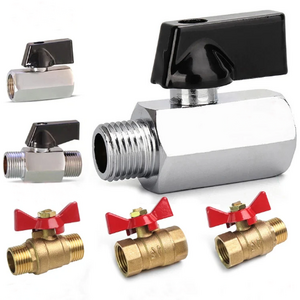 Brass Ball Valve Air Compressor Water Gas Oil Shut Off Valve 1/8" 1/4" 3/8" 1/2" BSP Threaded Mini Male To Female