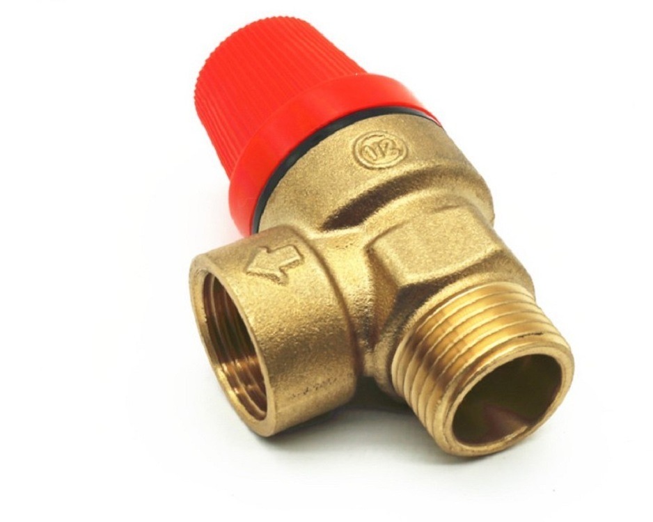 Brass wall-mounted boiler safety valve water heater brass drain valve internal and external thread two-way safety valve