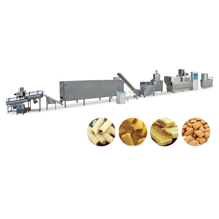 Cheese ball stick ring corn puff making machines twin screw extruder manufacturer