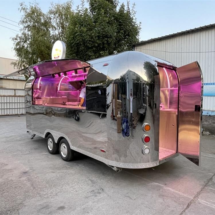 KECHENG Mobile Pizza Oven Food Truck Commercial Concession Trailer Fully Equipped Mobile Pizza BBQ Fast Food Trailer For Sale