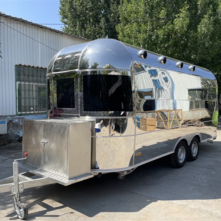 catering airstream mobile kitchen bbq grill food trailer fully equipped remorque pizza oven food truck for sale in usa