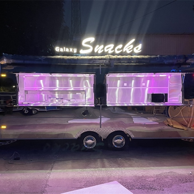 KECHENG Mobile Pizza Oven Food Truck Commercial Concession Trailer Fully Equipped Mobile Pizza BBQ Fast Food Trailer For Sale