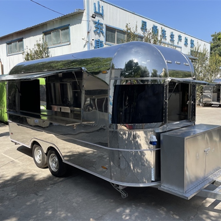 catering airstream mobile kitchen bbq grill food trailer fully equipped remorque pizza oven food truck for sale in usa