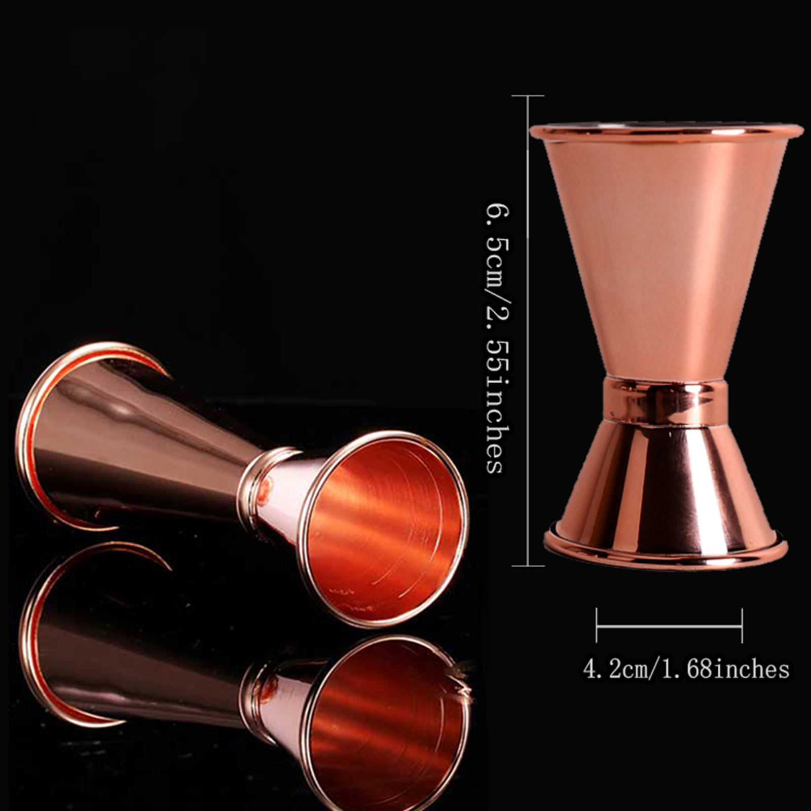 ZBPASL Moscow Mule Mug with Rose Gold Copper Rims Moscow Mule Copper Cups and Cocktail Mug set