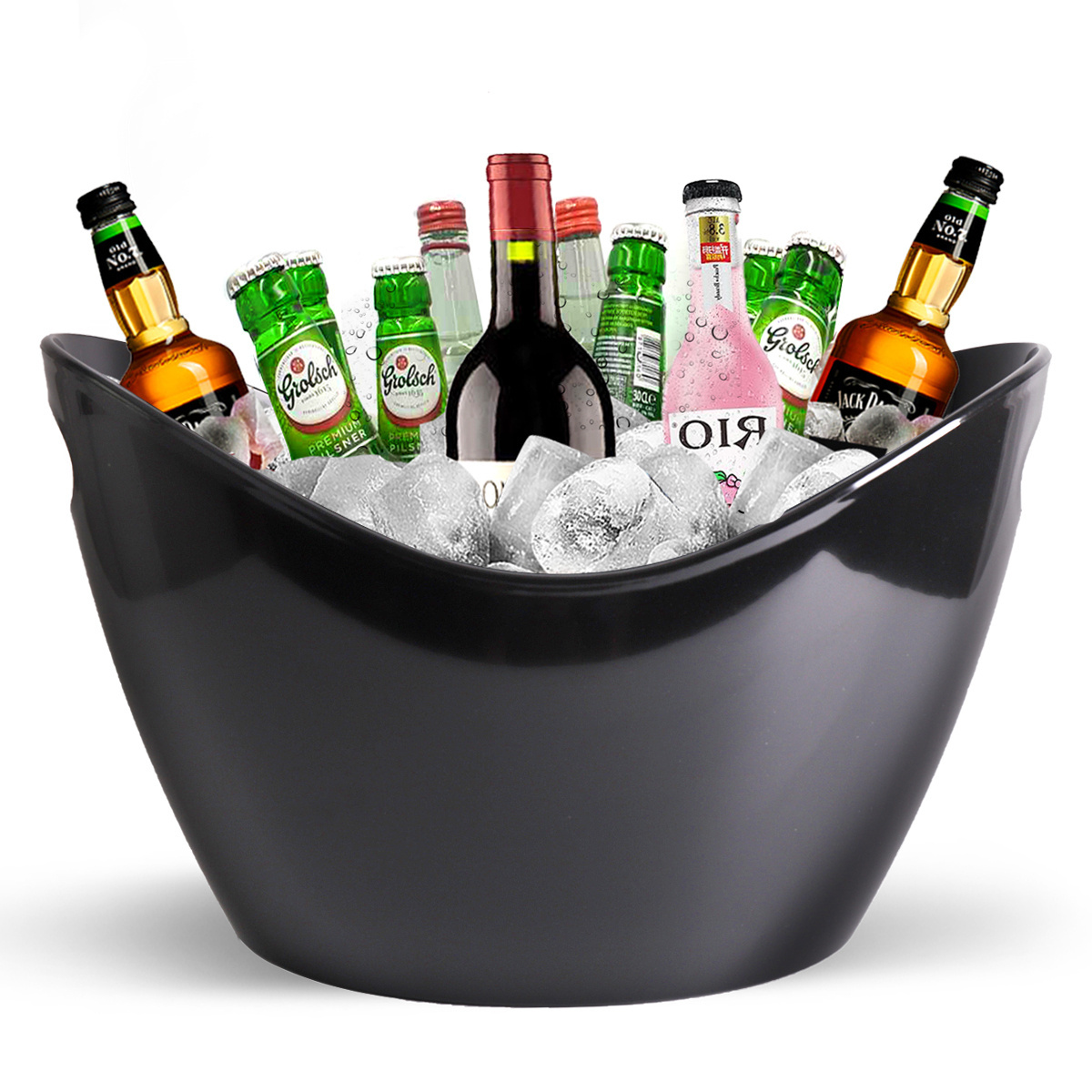 Wine Ice Bucket Champagne Buckets Plastic Large Ice Factory Direct Sales 12L Opp Bag PS Buckets, Coolers & Holders 1800g