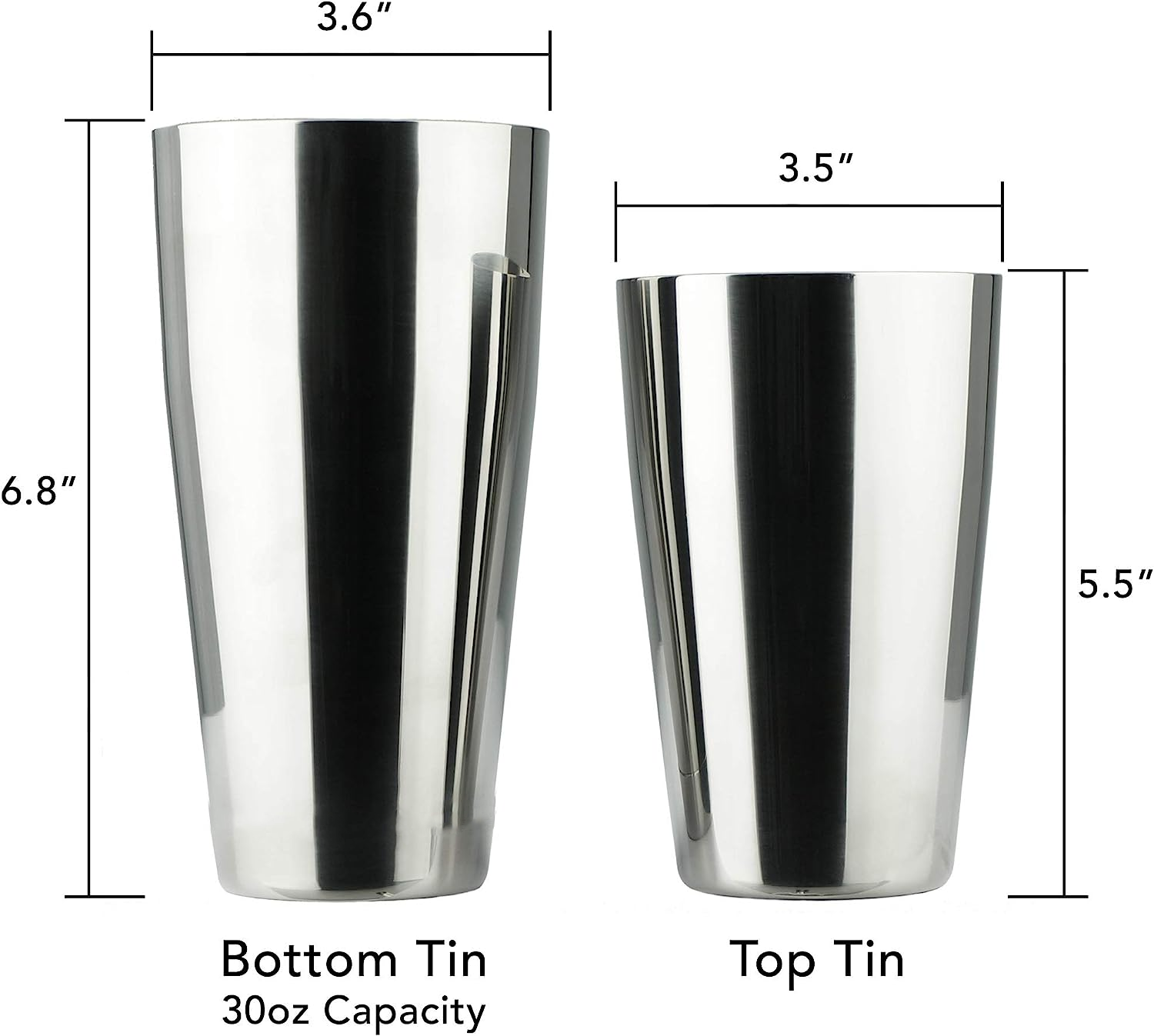 Stainless steel shaker boston patterned Kit boston shaker 800ml 18 28 oz cocktail shaker