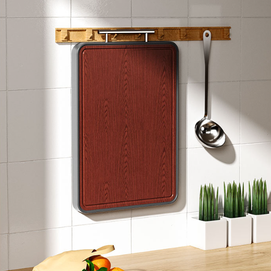 Bamboo Kitchen Double Sided Stainless Steel Chopping Board Blocks Wood Antibacterial Multifunctional Cutting Board with handle