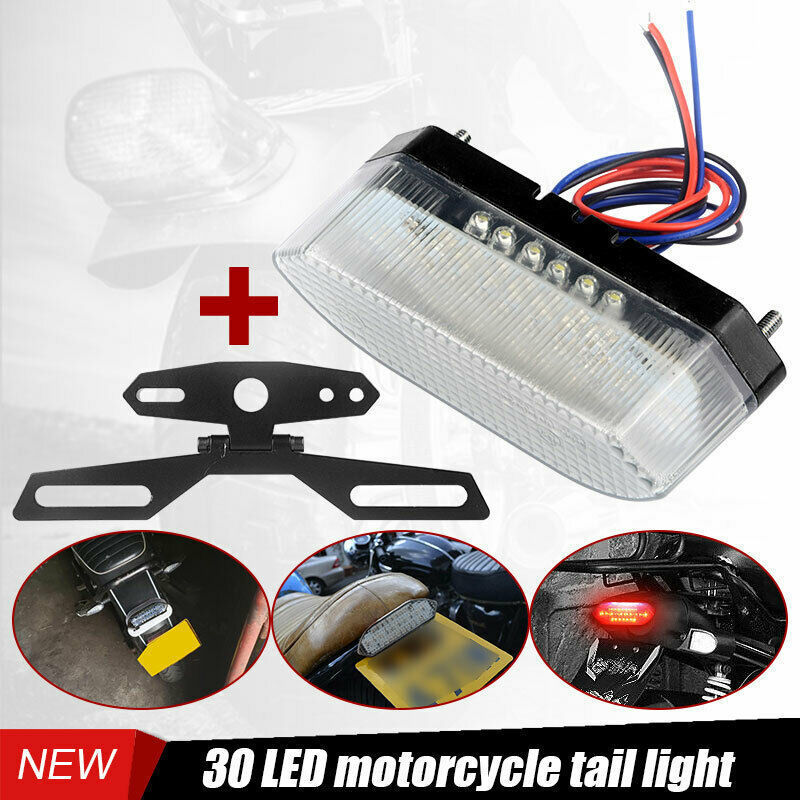 30 LED High-low Beam driving breaking License Number Plate Light Motorcycle Tail Light