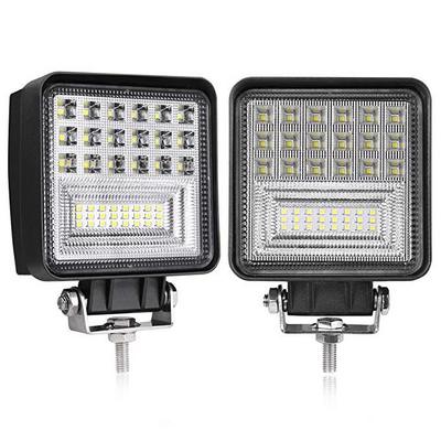 126w 42 led pods truck work light 4Inch spot flood combo square 42 led work lights offroad led cubes driving fog lights